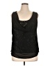 Halo 100% Polyester Black Sleeveless Blouse Size XL - photo 1