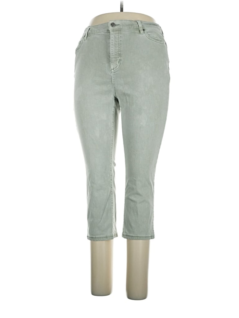 Pre-owned Lands' End Jeggings In Green