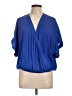 Habit 100% Polyester Blue 3/4 Sleeve Blouse Size L - photo 1