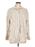 Old Navy Stripes Ivory Long Sleeve Button-Down Shirt Size L - photo 1