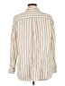 Old Navy Stripes Ivory Long Sleeve Button-Down Shirt Size L - photo 2