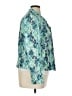 Kasper 100% Polyester Print Teal Blazer Size 16 - photo 4