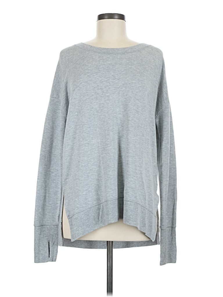 Pre-owned Athleta Long Sleeve T-shirt In Gray