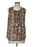 Pale Sky 100% Polyester Brown Sleeveless Blouse Size L - photo 1