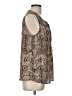 Pale Sky 100% Polyester Brown Sleeveless Blouse Size L - photo 4