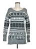 American Eagle Outfitters Print Gray Pullover Sweater Size M - photo 1