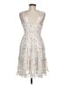 Unbranded 100% Polyester Ivory Cocktail Dress Size M - photo 2