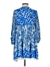 Entro 100% Rayon Paisley Blue Casual Dress Size S - photo 2