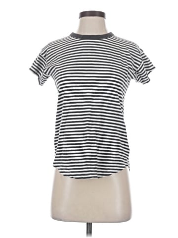 Madewell Whisper Cotton Rib-Crewneck Tee in Damien Stripe (view 1)