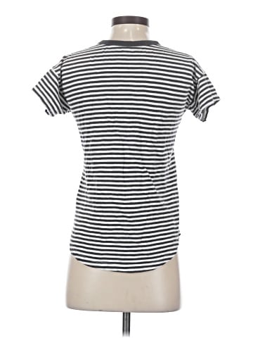 Madewell Whisper Cotton Rib-Crewneck Tee in Damien Stripe (view 2)
