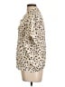 W5 100% Polyester Animal Print Ivory Short Sleeve Blouse Size L - photo 5