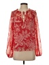 Evereve 100% Polyester Red Long Sleeve Blouse Size S - photo 1