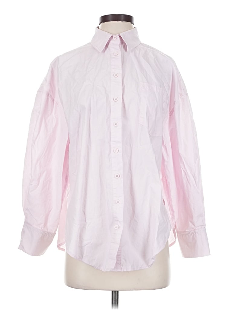 Pre-owned Carbon38 Long Sleeve Button Down Shirt In Pink