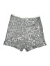 Zara 100% Acetate Metallic Silver Shorts Size XS - photo 2