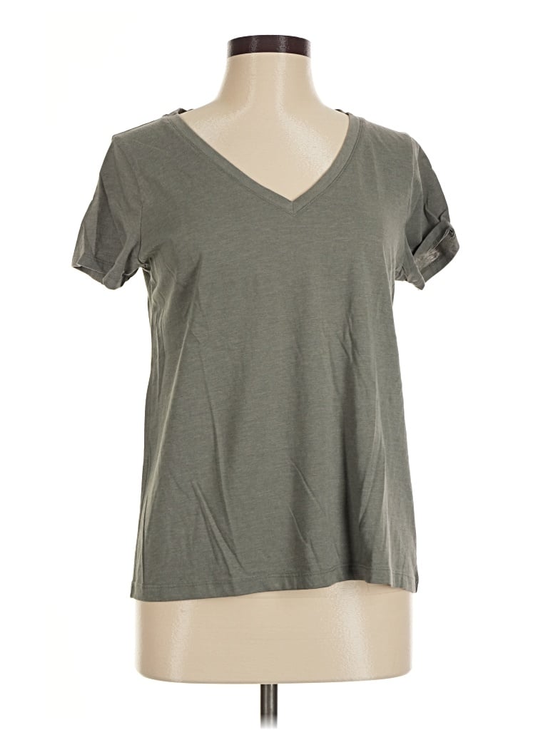 Pre-owned Splendid Short Sleeve Top Gray V-neck Tops