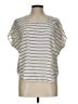 Joie 100% Silk Ivory Short Sleeve Top Size L - photo 1