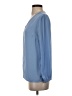 J.Crew Factory Store 100% Polyester Blue Long Sleeve Blouse Size XS - photo 5