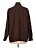Joan Rivers Houndstooth Brown Long Sleeve Button-Down Shirt Size L - photo 2
