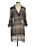 Lumiere 100% Polyester Graphic Gray Casual Dress Size S - photo 1