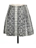 Veda 100% Polyester Animal Print Silver Faux Leather Skirt Size L - photo 1