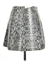 Veda 100% Polyester Animal Print Silver Faux Leather Skirt Size L - photo 2