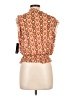 BCX 100% Polyester Orange Sleeveless Blouse Size L - photo 2