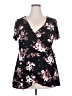 Torrid Black Short Sleeve Blouse Size 2X Plus (2) - photo 1