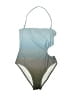 DKNY Color Block Gray One Piece Swimsuit Size 8 - photo 1
