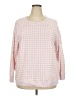 Draper James 100% Cotton Checkered-gingham Pink Pullover Sweater Size 2X - photo 1