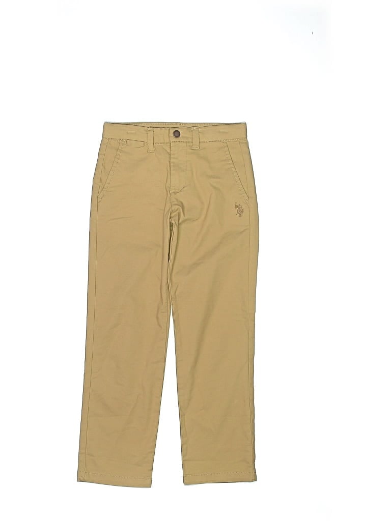 Pre-owned U.s. Polo Assn Kids' Khaki Pant In Tan