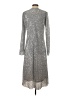 STINE GOYA 100% Polyester Metallic Silver Casual Dress Size XS - photo 2
