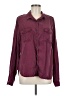 Universal Thread 100% Lyocell Burgundy Long Sleeve Button-Down Shirt Size L - photo 1