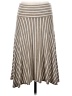 Max Studio Stripes Gray Tan Casual Skirt Size S - photo 2