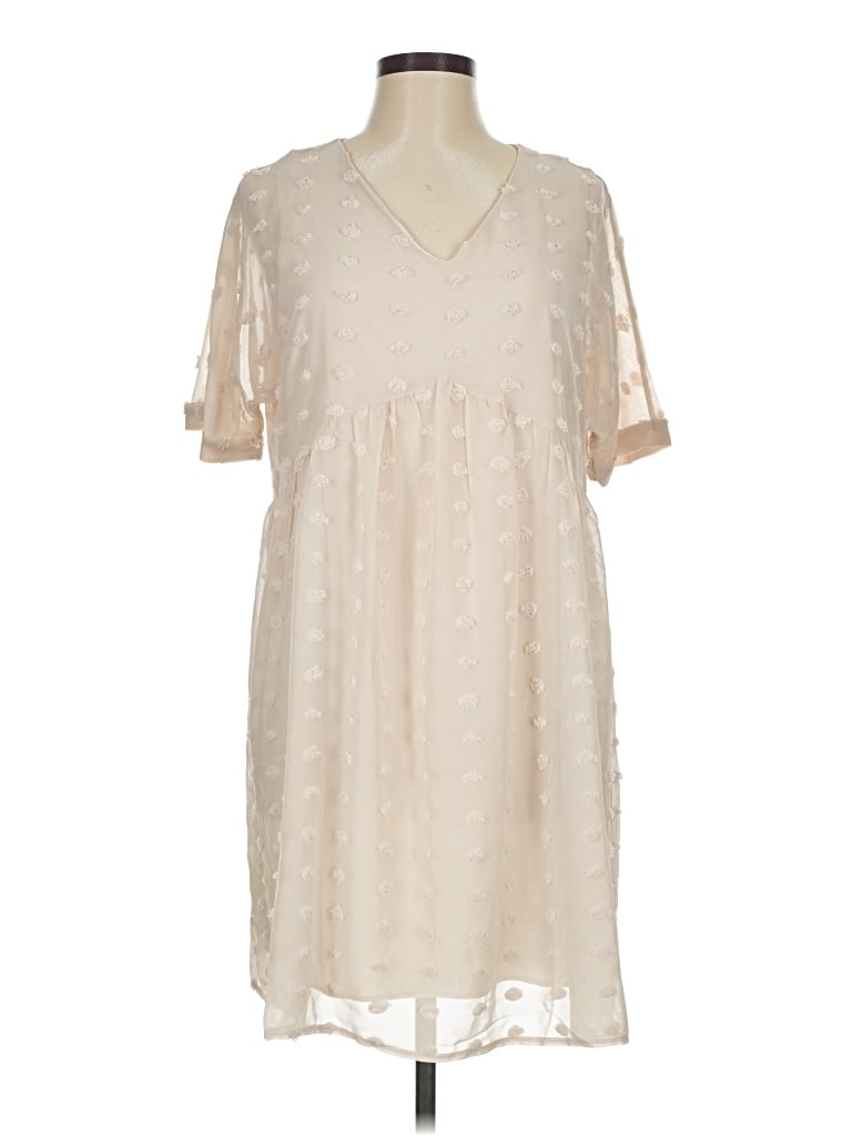 Pre-owned Zenana Casual Dress In Ivory
