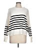 For The Republic Stripes White Pullover Sweater Size L - photo 1