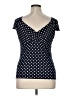 Chaps Polka Dots Blue Short Sleeve T-Shirt Size XL - photo 2