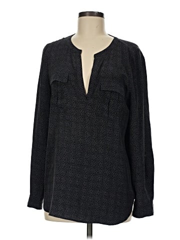 Joie Long Sleeve Silk Top (view 1)