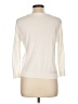 August Silk Ivory Long Sleeve Blouse Size L - photo 2