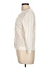 August Silk Ivory Long Sleeve Blouse Size L - photo 5