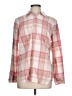 Talbots 100% Cotton Plaid Pink Long Sleeve Button-Down Shirt Size L - photo 1