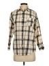 BELLA ELLA Plaid Tan Long Sleeve Button-Down Shirt Size S - photo 1