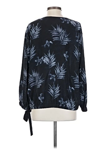 Lafayette 148 New York Long Sleeve Silk Top (view 2)