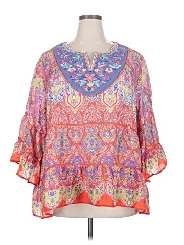John Mark 3/4 Sleeve Blouse (view 1)