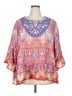 John Mark Pink 3/4 Sleeve Blouse Size 3X - photo 1
