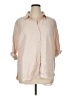 Symphony & Note 100% Cotton Color Block Pink 3/4 Sleeve Button-Down Shirt Size XL - photo 1