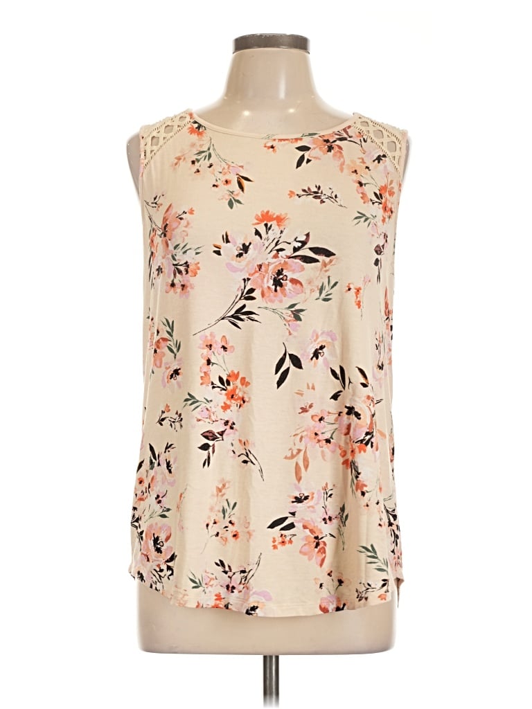 Pre-owned Daniel Rainn Sleeveless Blouse In Tan
