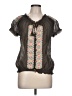 Joie Black Short Sleeve Blouse Size L - photo 1