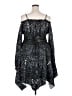 Romwe Stars Black Cocktail Dress Size XXL - photo 2