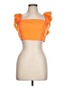 Unbranded 100% Polyester Orange Short Sleeve Top Size L - photo 1