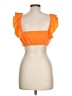 Unbranded 100% Polyester Orange Short Sleeve Top Size L - photo 2
